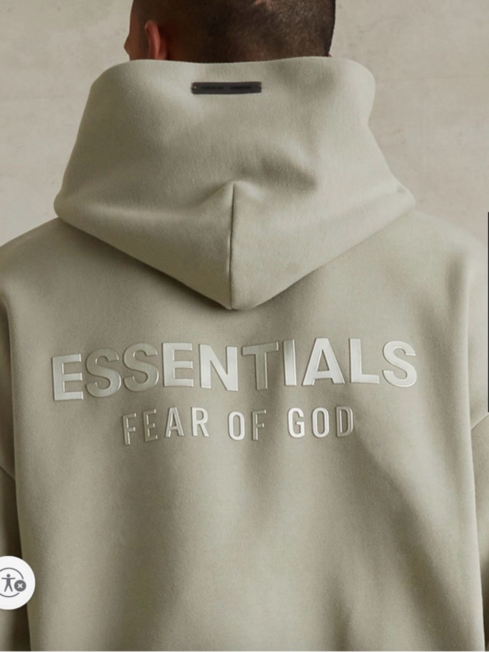 NWT Fear of God ESSENTIALS Abbey Stone Classic Fleece Hoodie - Picture 2 of 6